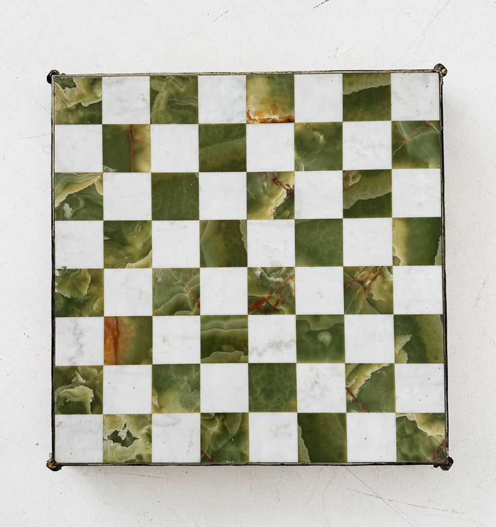 Onyx and marble chessboard