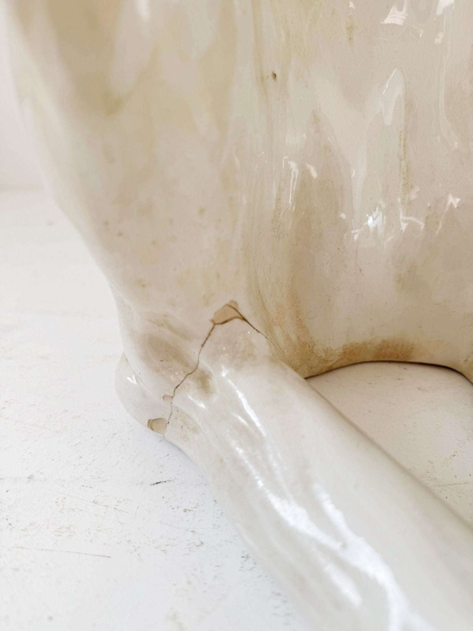 Glazed Ceramic Greyhound Sculpture – Decorative Elegance