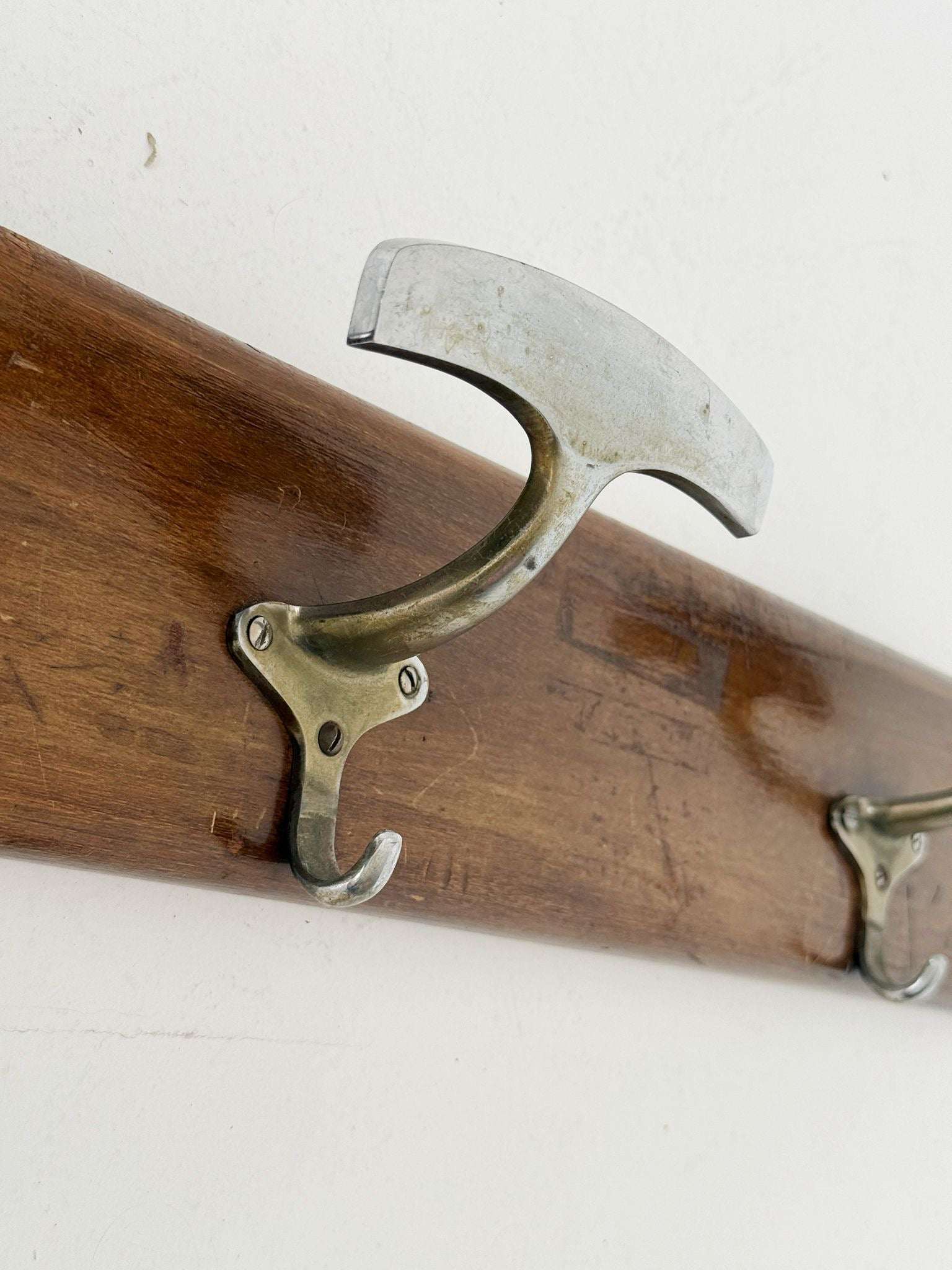 Italian wall-mounted coat rack from the 1950s and 1960s