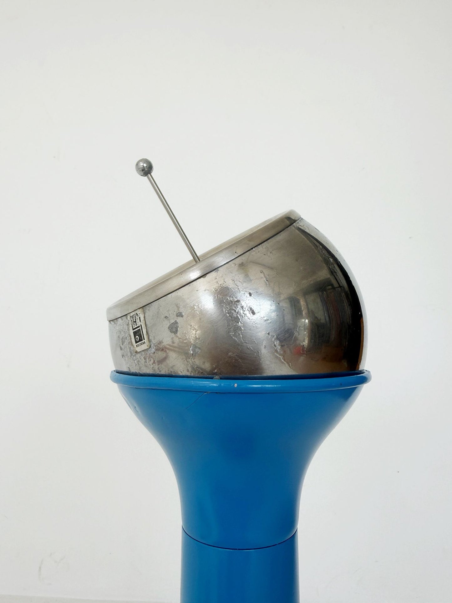 Space Age Floor Ashtray in ABS Plastic and Stainless Steel, 1970s