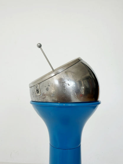 Space Age Floor Ashtray in ABS Plastic and Stainless Steel, 1970s