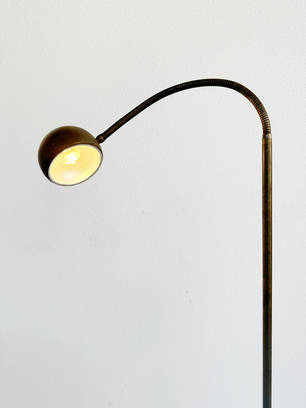 Small brass floor lamp