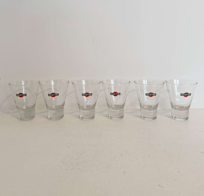 Six Martini glasses