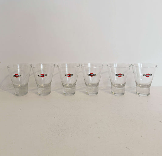 Six Martini glasses