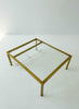 Brass and glass coffee table