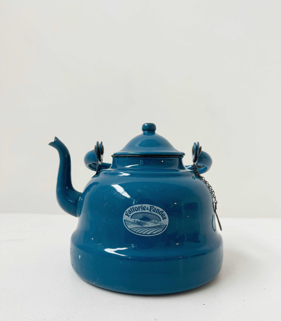 Enamelled teapot