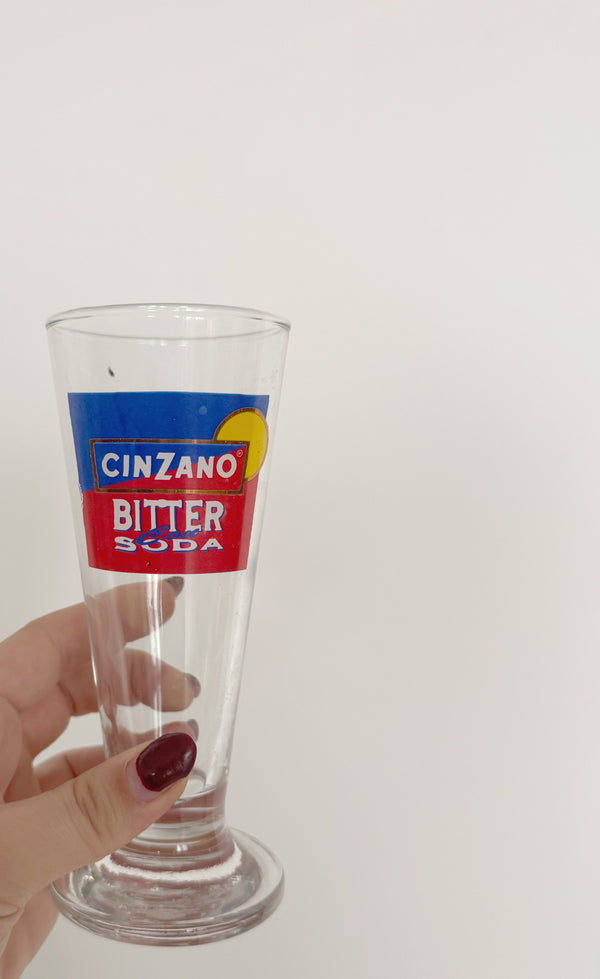 Six Cinzano glasses