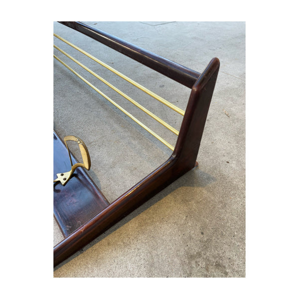 Wood and brass clothes hanger
