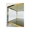 Brass and glass coffee table