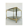 Brass and glass coffee table