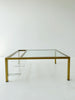 Brass and glass coffee table