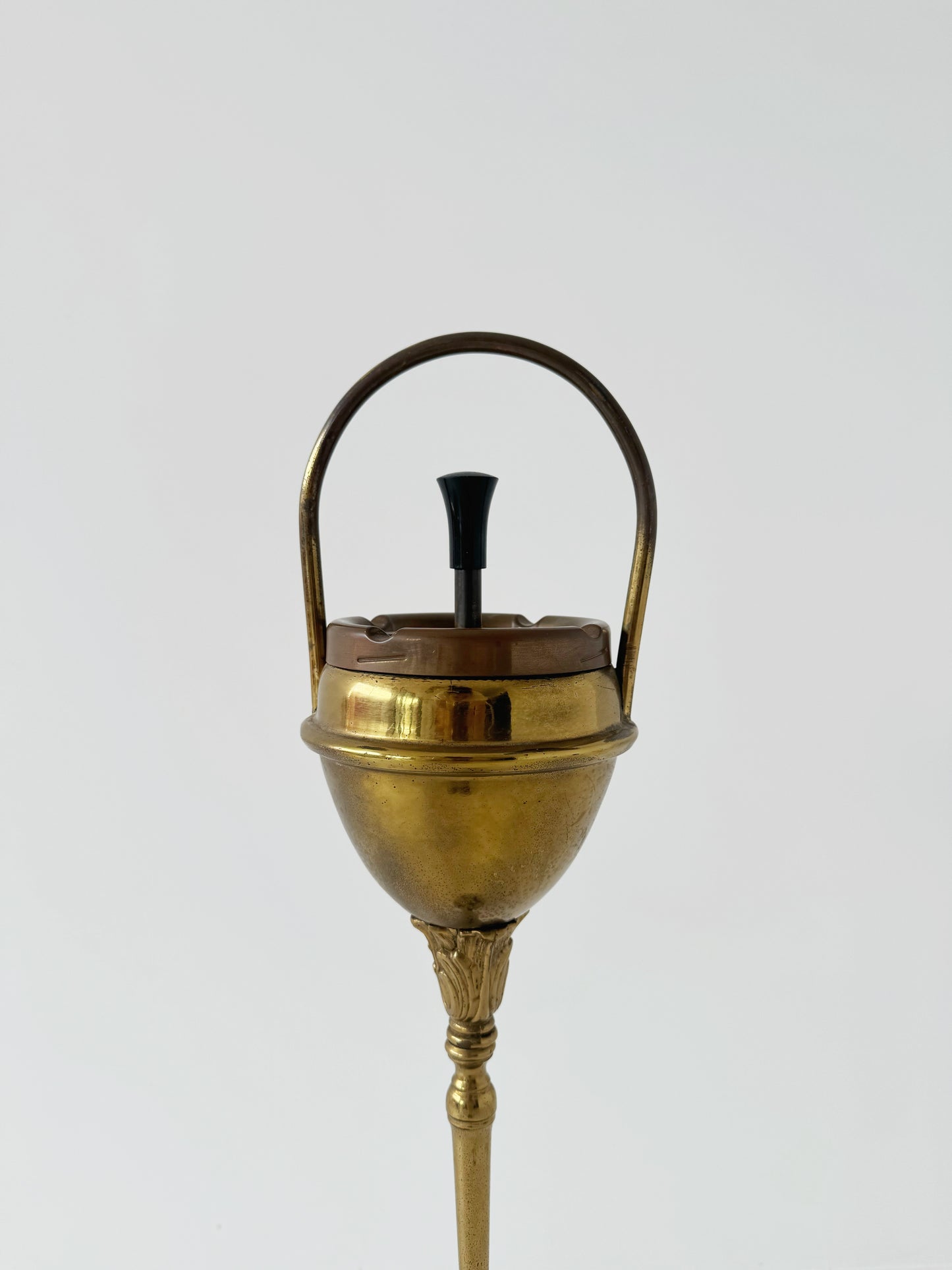 Brass floor ashtray