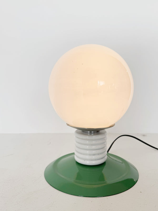 Table lamp with green base