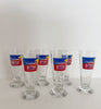 Six Cinzano glasses