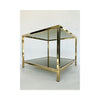 Brass and glass coffee table
