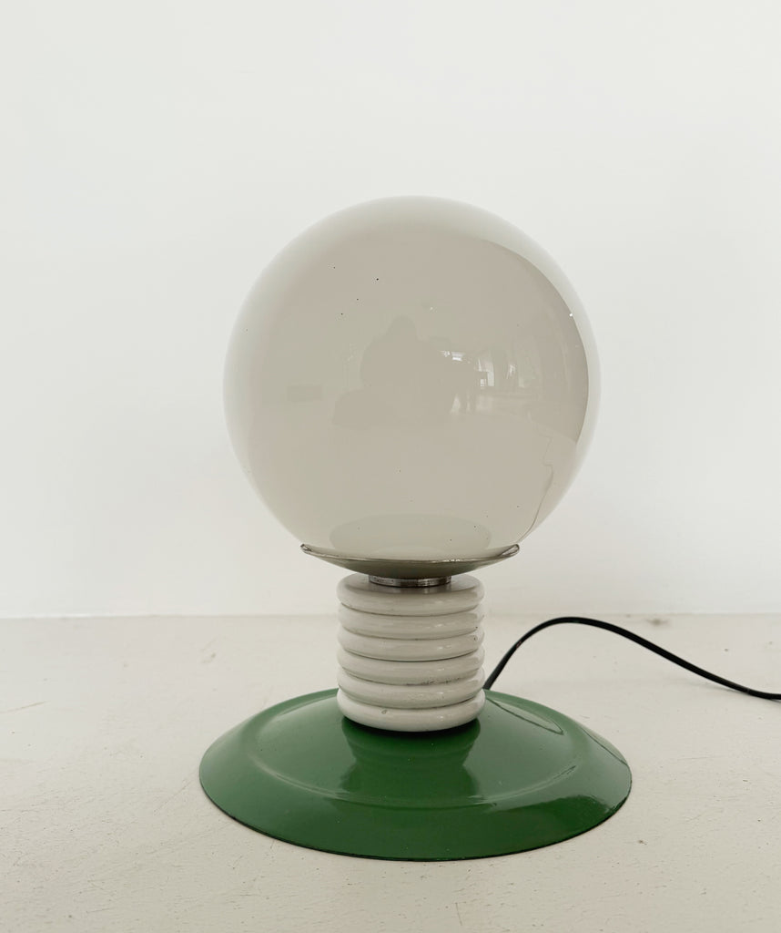 Table lamp with green base