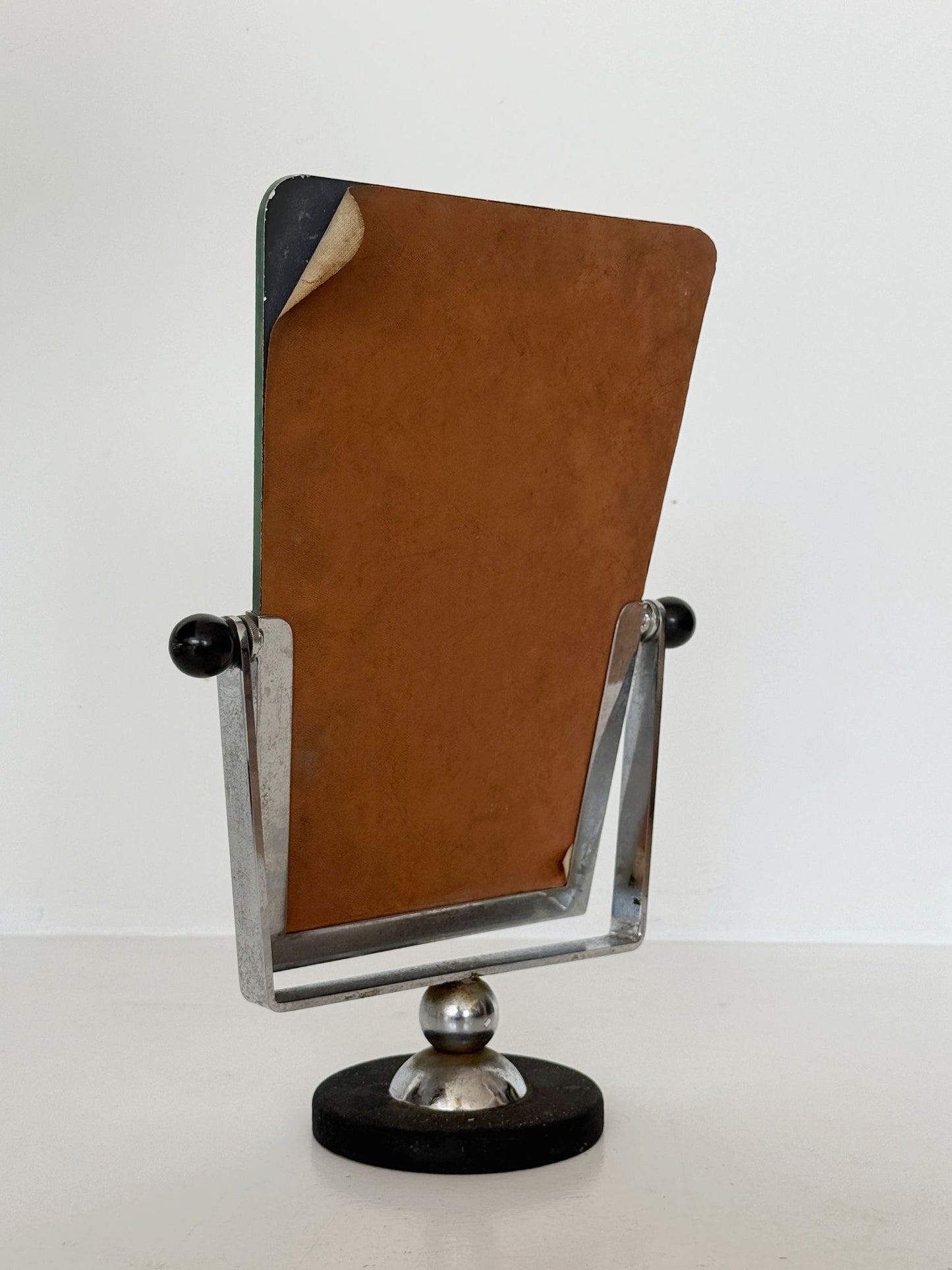 Adjustable table mirror in chromed metal and Bakelite, 1930s–1940s