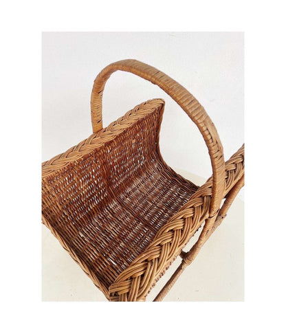 Wicker magazine rack