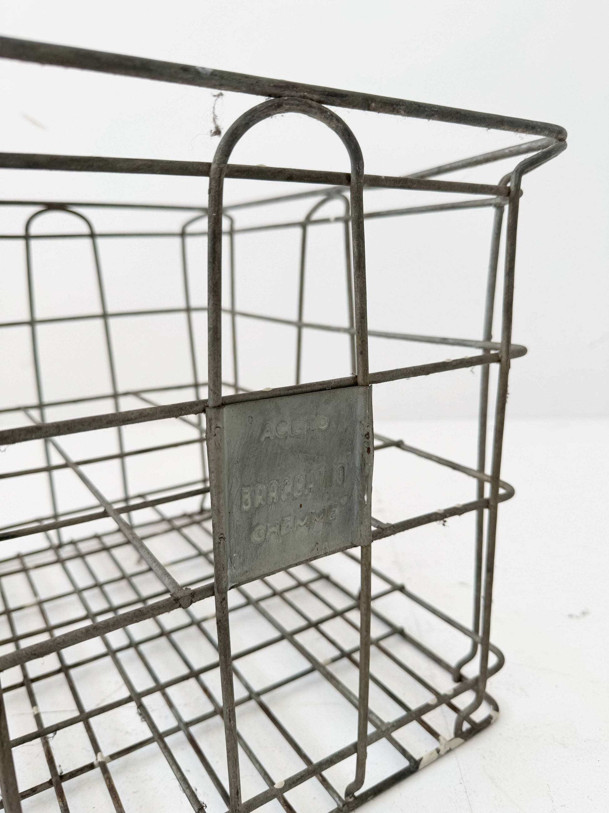 Vintage metal bottle holder