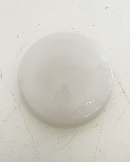 Vintage Chrome-Plated Aluminum Wall Lamp with White Glass Diffuser