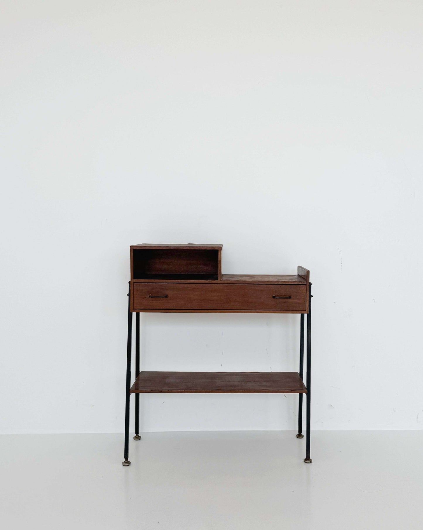 Vintage wooden and metal cabinet – mid-century 1950s/1960s