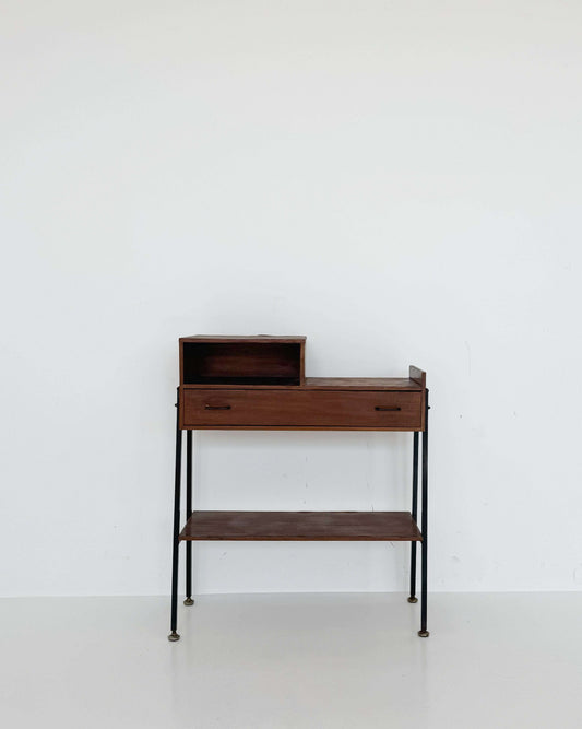Vintage wooden and metal cabinet – mid-century 1950s/1960s
