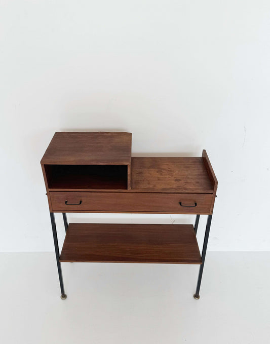 Vintage wooden and metal cabinet – mid-century 1950s/1960s