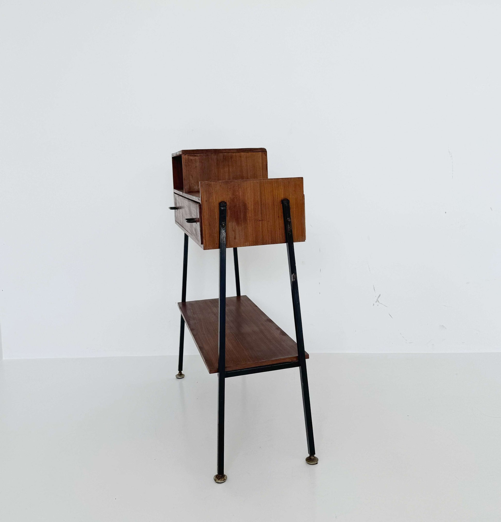 Vintage wooden and metal cabinet – mid-century 1950s/1960s