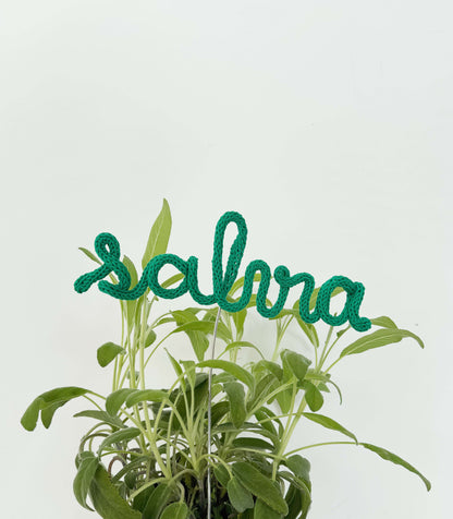 "Salvia" Tricotin Plant Topper – Handmade Decoration