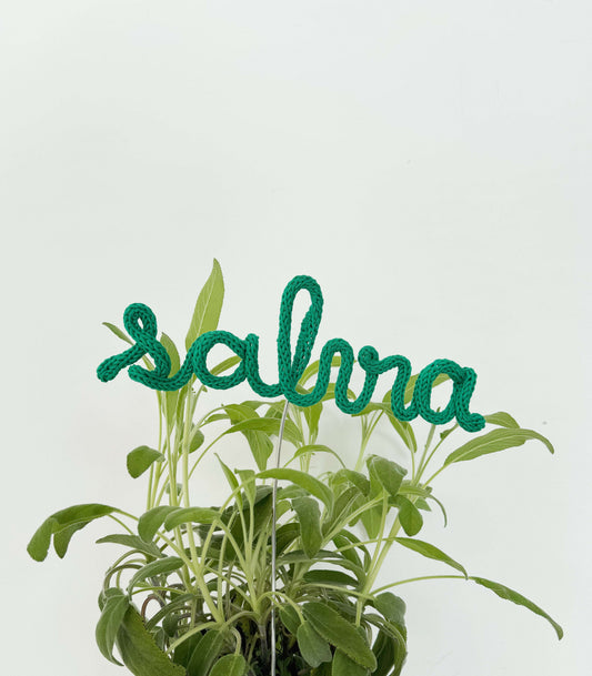 "Salvia" Tricotin Plant Topper – Handmade Decoration