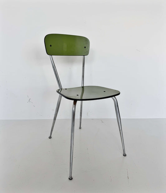 Green formica and metal chair