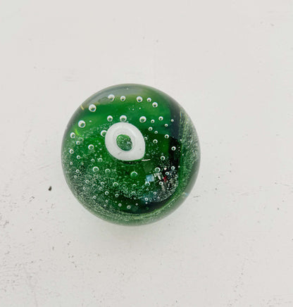 Vintage green Art Glass Paperweight