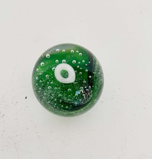 Vintage green Art Glass Paperweight