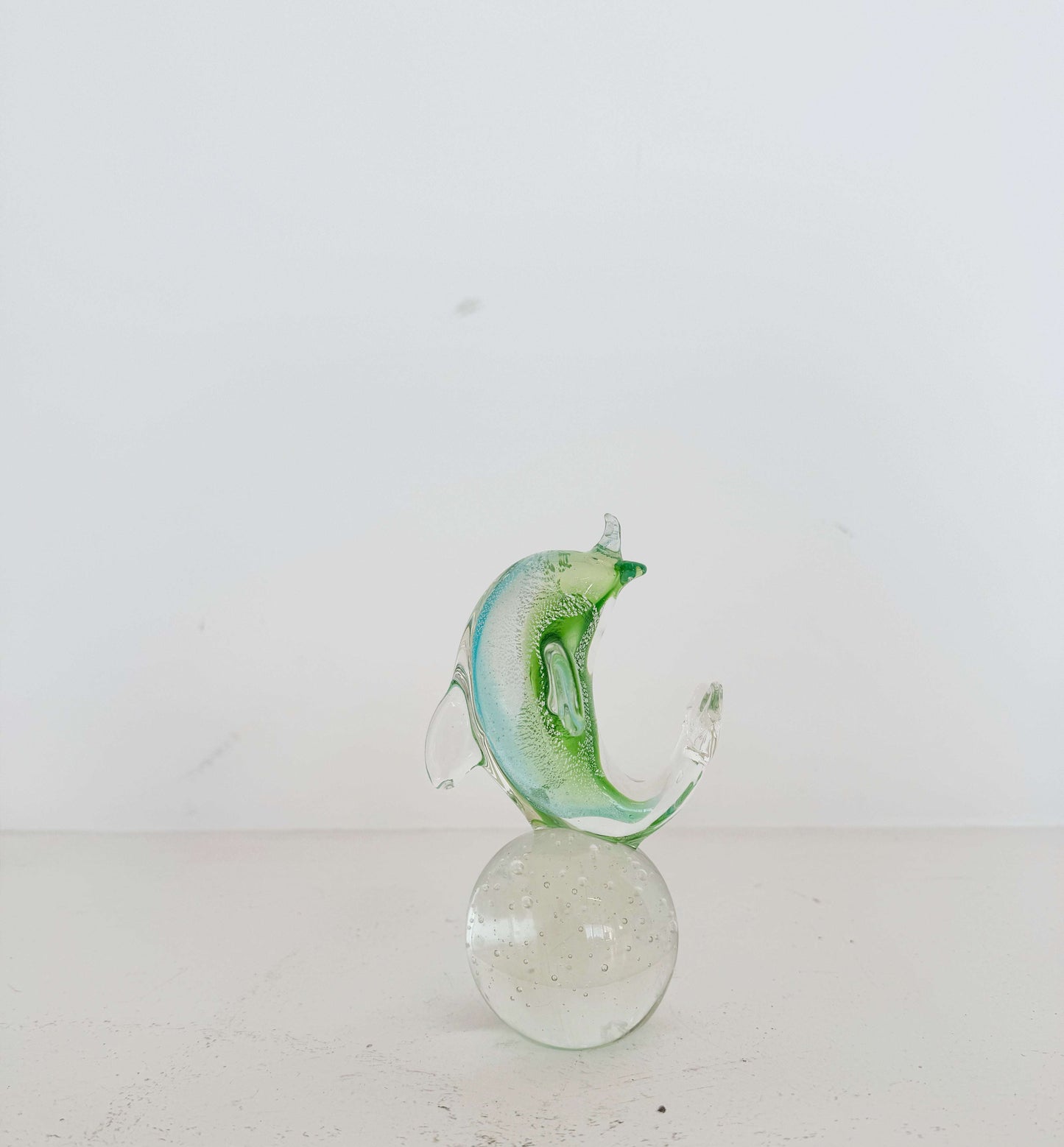Vintage Art Glass Paperweight – Dolphin