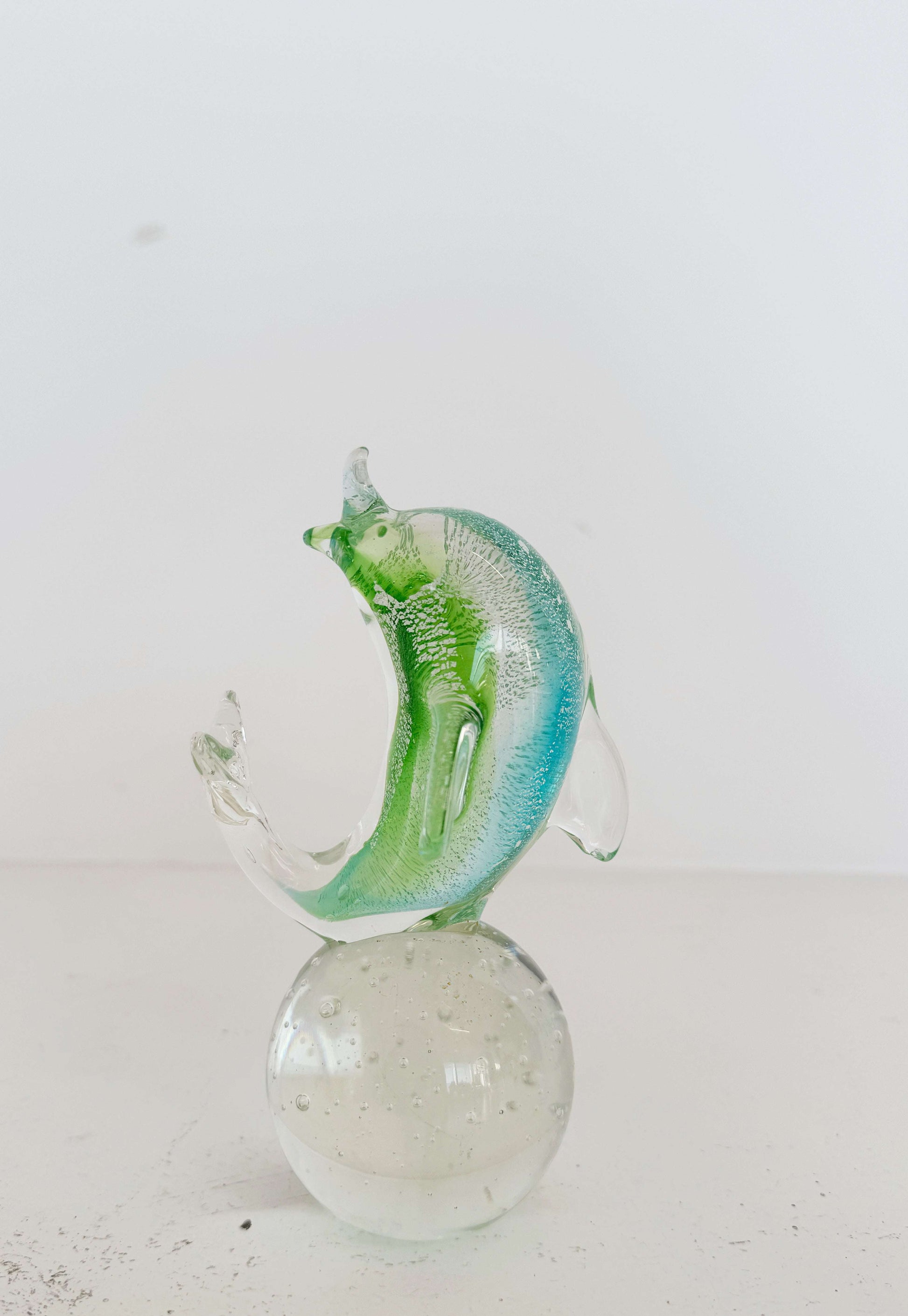 Vintage Art Glass Paperweight – Dolphin