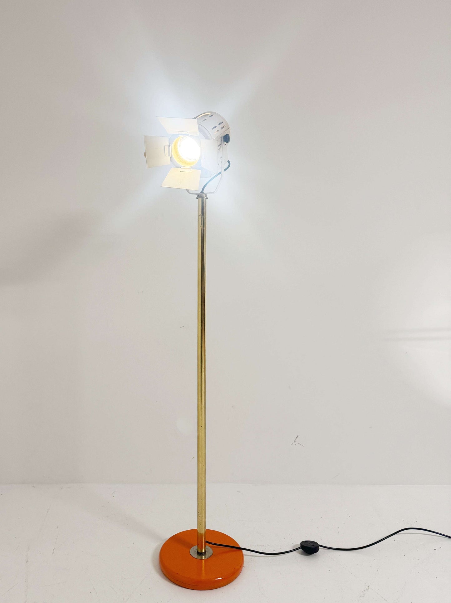 Vintage floor lamp in the style of a theater spotlight