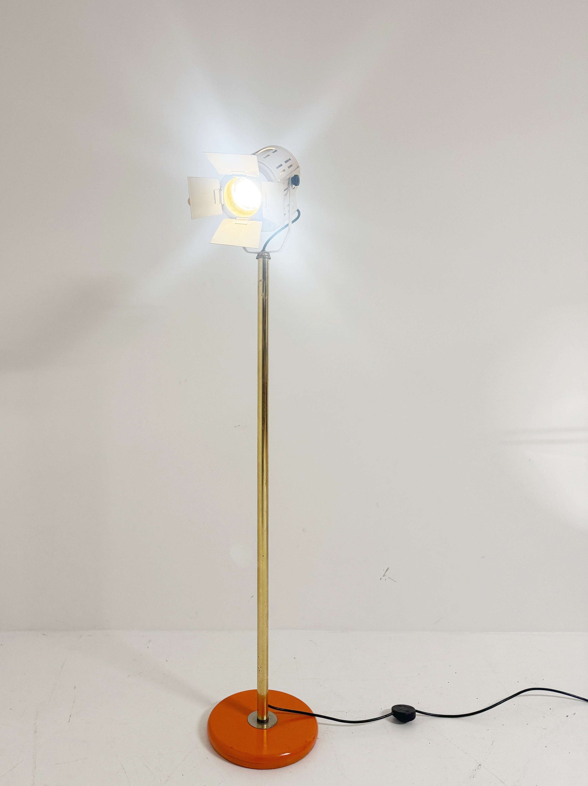Vintage floor lamp in the style of a theater spotlight