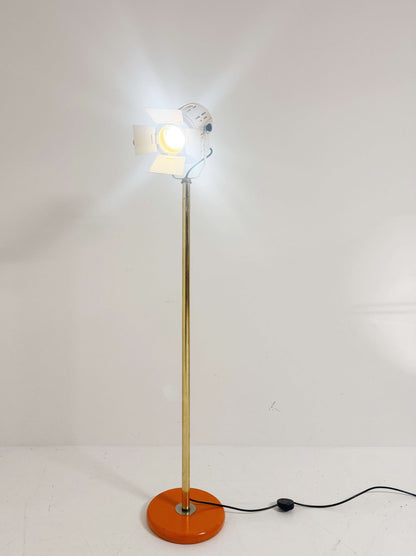 Vintage floor lamp in the style of a theater spotlight