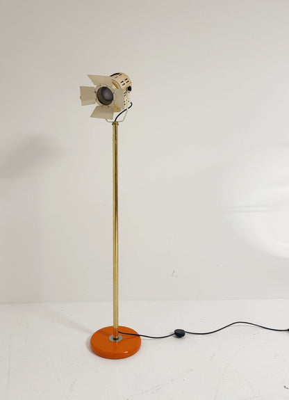 Vintage floor lamp in the style of a theater spotlight