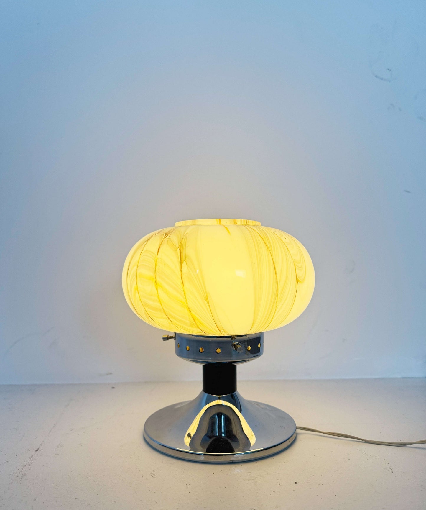 Vintage Blown Glass Table Lamp