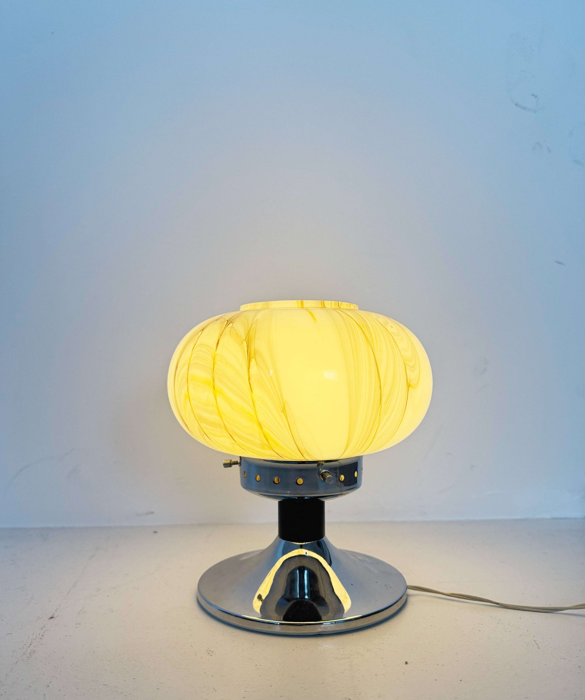Vintage Blown Glass Table Lamp