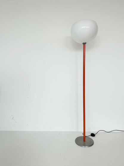 1970s floor lamp with opal spherical plastic diffuser