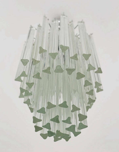Cascade chandelier with glass trihedrons attributed to Venini