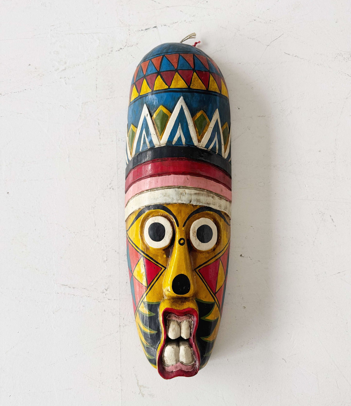 Decorative painted wooden tribal mask