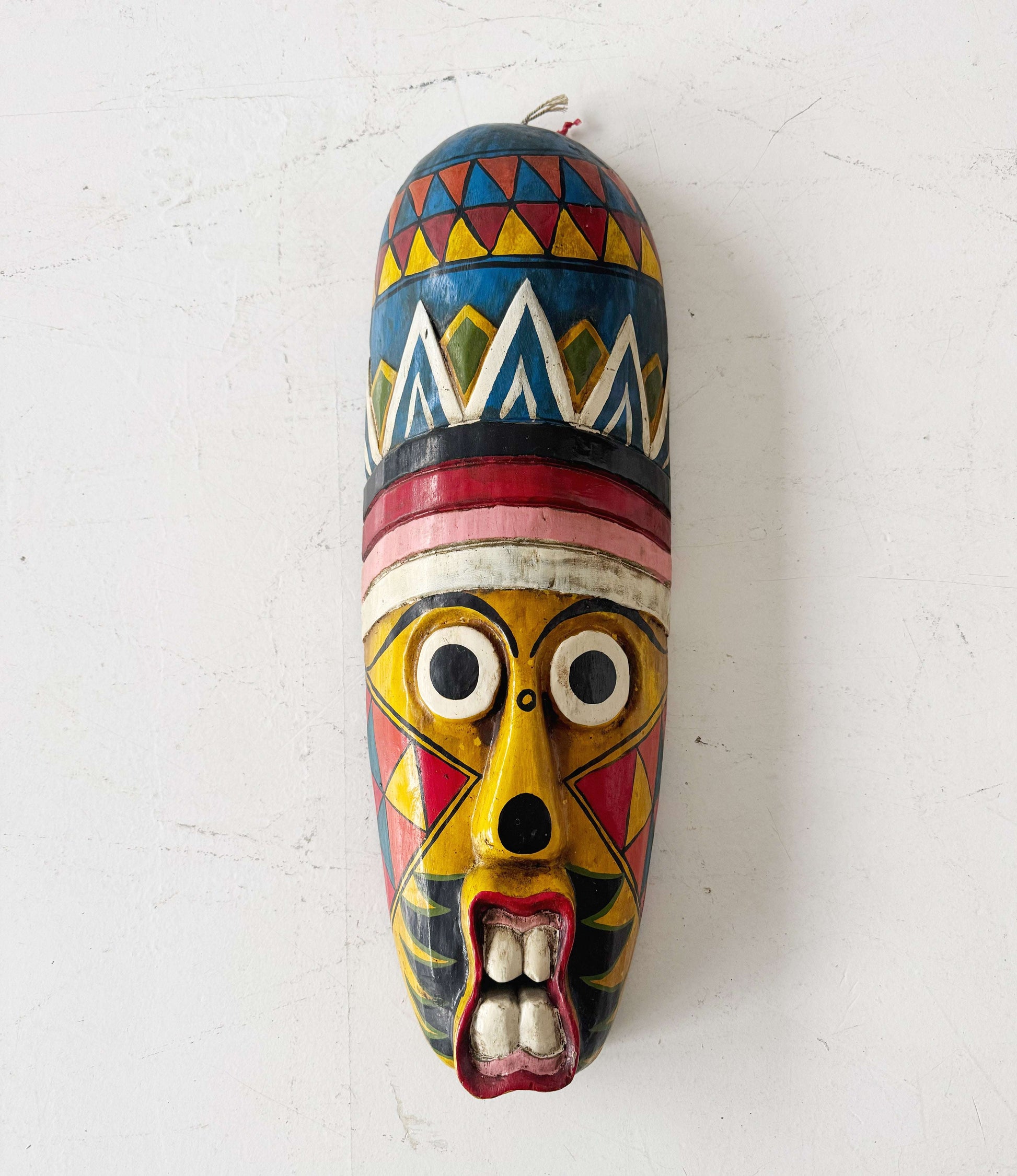 Decorative painted wooden tribal mask