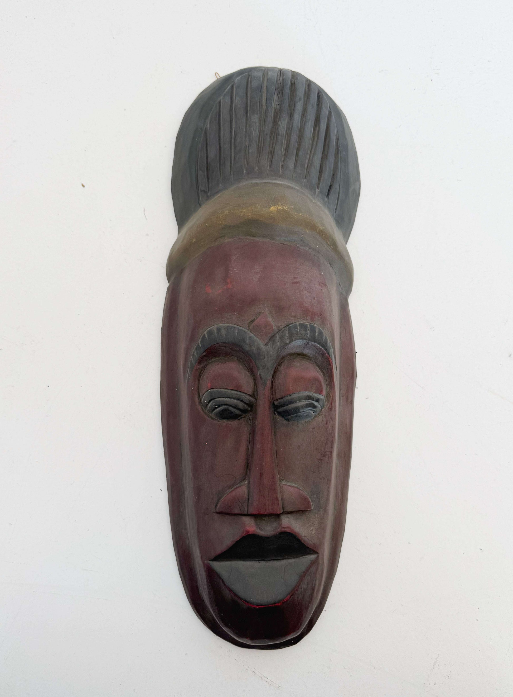 Decorative carved wooden African mask
