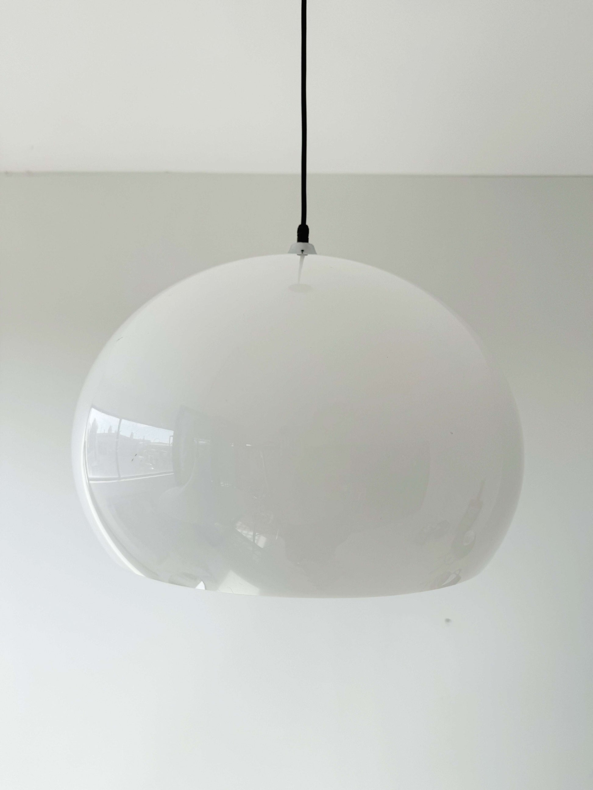 Opal plexiglass pendant lamp – 1970s