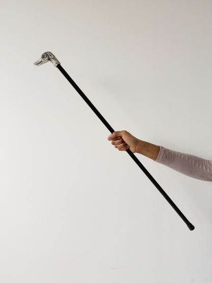 walking stick with caricatured figurative handle (late 19th – early 20th century)