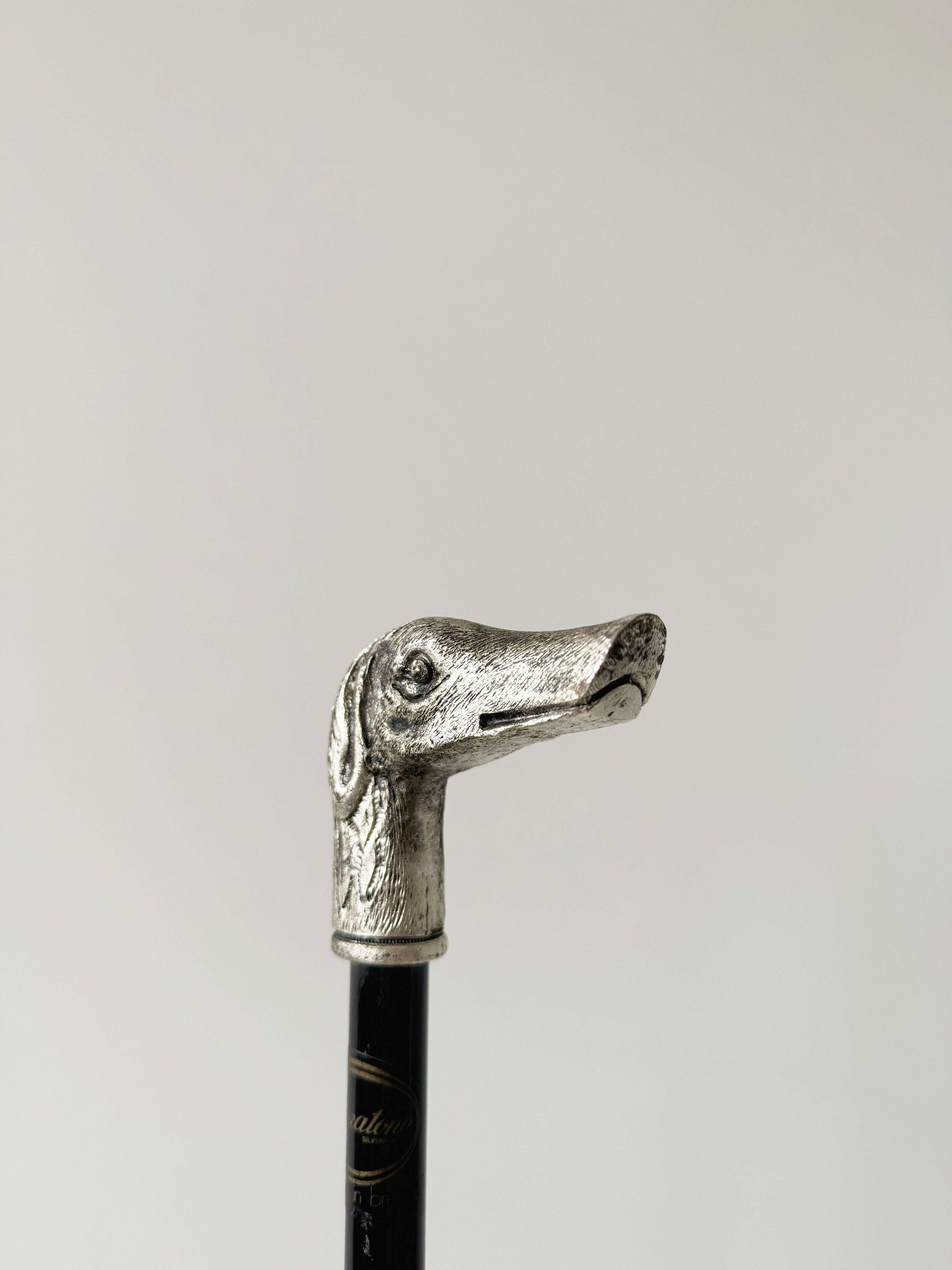 walking stick with caricatured figurative handle (late 19th – early 20th century)