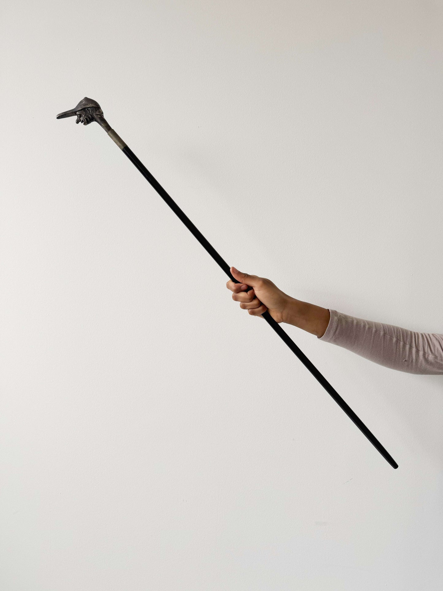 walking stick with caricatured figurative handle (late 19th – early 20th century)